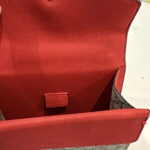 GUCCI Small GG Supreme Canvas Red Suede Dionysus Chain Crossbody Bag 400249